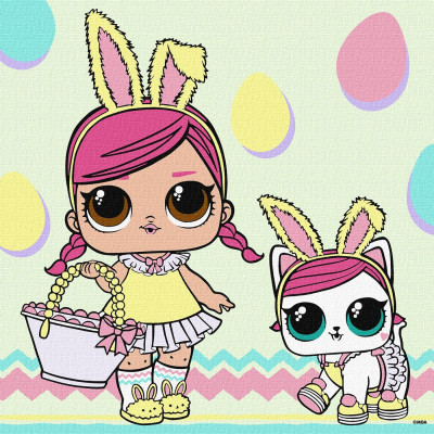 Картина за номерами "Ідейка" /KHO1225/ "LOL Surprise! Spring Bling HOPS and KITTEA" 30*30см