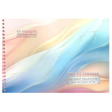 Скетчбук А5/40 "Bourgeois" /N9656/ ЧИСТІ аркуші, картон обкл., на спіралі, 100г/м2 (1/80)