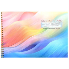 Скетчбук А5/40 "Bourgeois" /N9657/ ЧИСТІ аркуші, картон обкл., на спіралі, 100г/м2 (1/80)