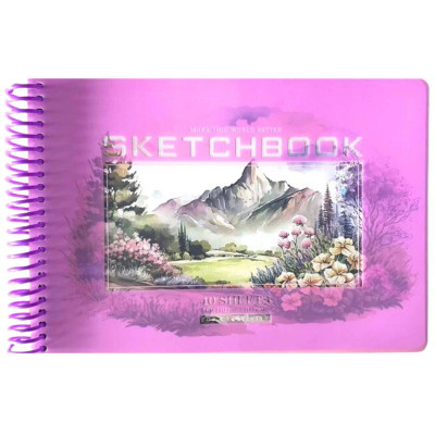 Скетчбук А5/40 "Bourgeois" /N9671/ ЧИСТІ аркуші, пластик обкл., на спіралі ,100г/м2 (1/80)
