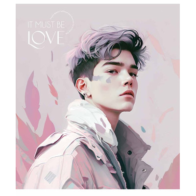 Зошит уч. "Школярик" 48арк.== /3290L/ "It must be love" виб.УФ-лак (дівчинка) (10/100)