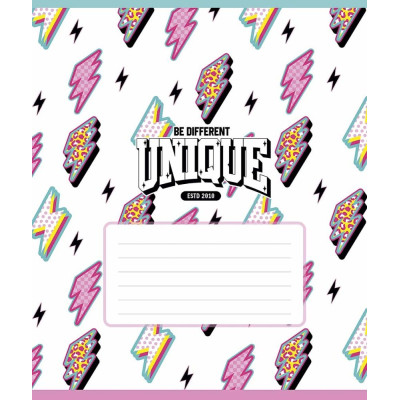 Зошит уч. "Школярик" 24арк.== /3527L/ "I'm unique" глітер (дівчинка) (25/200)