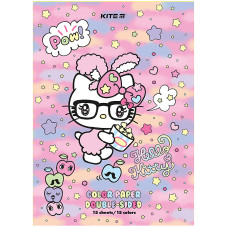 Папір кольоровий "Kite" /HK24-250/ двосторонній А4/(15арк/15кол) Hello Kitty (1/50)