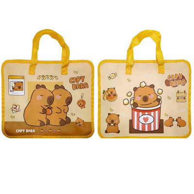 Папка-портфель на блискавці "JO" /DSCN4053/ "Капібара" 32*26*8см, мікс (1/12)