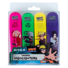 Маркер текстовий "Kite" /NR24-444/ "Highlighter" Naruto Shippuden, набір з 4-х кольорів (1/24/144)