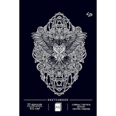 Скетчбук A5/20арк "4PROFI" /21403/ ЧИСТІ чорні аркуші, "Dreams sketchbook" one, 160г/м2