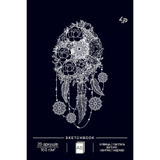 Скетчбук A5/20арк "4PROFI" /60575/ ЧИСТІ чорні аркуші, "Dreams sketchbook" three, 160г/м2