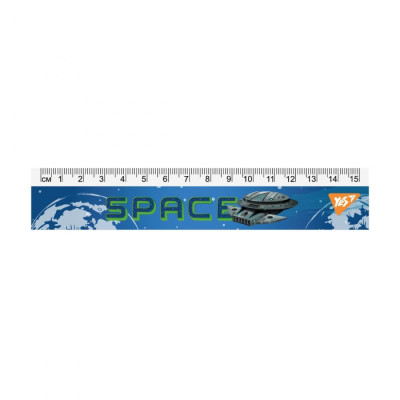 Лінійка 15см "YES" /370663/ "Space"  (1/20/100)