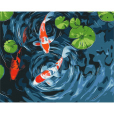 Картина за номерами "Brushme" /BS53999/ "Японський ставок" 40*50см