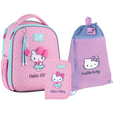 Набір "Kite" /SET_HK26-555S-1/  рюкзак + пенал + сумка для взуття 555 Hello Kitty-1 (1/4)