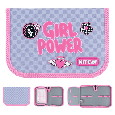 Пенал "Kite" /K26-621-5/ 1 від., 1 відв., без наповнення 621 Girl's Power (1/48)