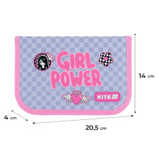 Пенал "Kite" /K26-621-5/ 1 від., 1 відв., без наповнення 621 Girl's Power (1/48)