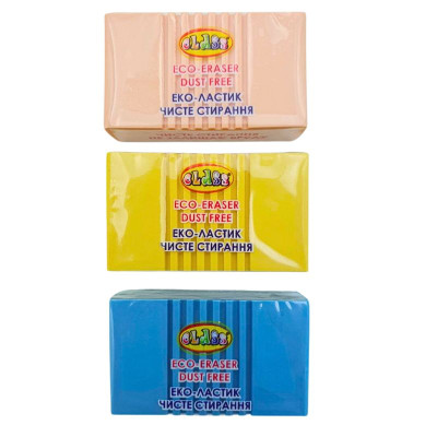 Гумка "CLASS" /4985C/ Eco-PVC, Ribby, в дисплеї, мікс (24)
