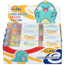 Гумка "CLASS" /4988C/ комбінов., Eco-PVC, Dino, в дисплеї, мікс (40)