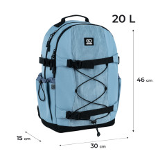 Рюкзак "GoPack" /GO25-186L-2/ Education Teens 186 блакитний (1/10)