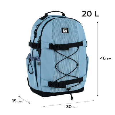 Рюкзак "GoPack" /GO25-186L-2/ Education Teens 186 блакитний (1/10)