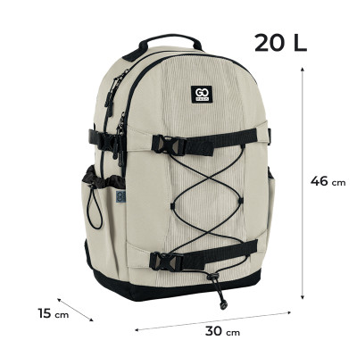 Рюкзак "GoPack" /GO25-186L-4/ Education Teens 186 бежевий (1/10)