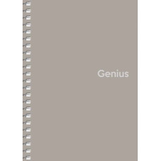 Блокнот "Genius" спіраль /A6-080-6807K/ ##, пластик 0,5 мм, 70 г/м2, заокруглені кути (4/160)