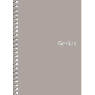 Блокнот "Genius" спіраль /A6-080-6807K/ ##, пластик 0,5 мм, 70 г/м2, заокруглені кути (4/160)