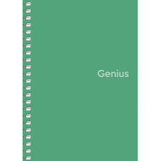 Блокнот "Genius" спіраль /A6-080-6807K/ ##, пластик 0,5 мм, 70 г/м2, заокруглені кути (4/160)