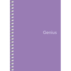Блокнот "Genius" спіраль /A6-080-6807K/ ##, пластик 0,5 мм, 70 г/м2, заокруглені кути (4/160)