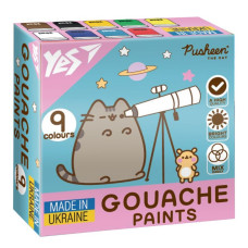 Гуаш "YES" 9 кол. 20 мл /230401/ "Pusheen" (1/18)