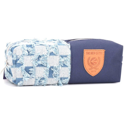 Пенал "Bourgeois" /KJ3289/ Blue 21*6*6см