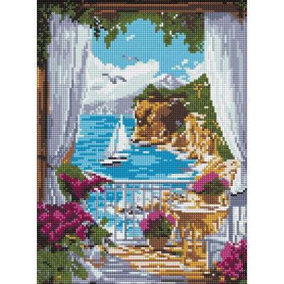 Алмазна мозаїка "Ідейка" /AMO8134/ "Сонячна гавань" 30*40см