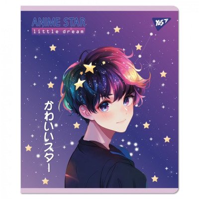 Зошит уч. "YES" 18арк.# /767514/ "Anime star" Софт тач, УФ виб (10/200)