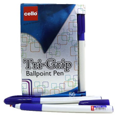 Ручка кулькова/масляна CELLO Tri-grip BLUE синя 1,0мм (синій корпус) Original (50/1000/4000)