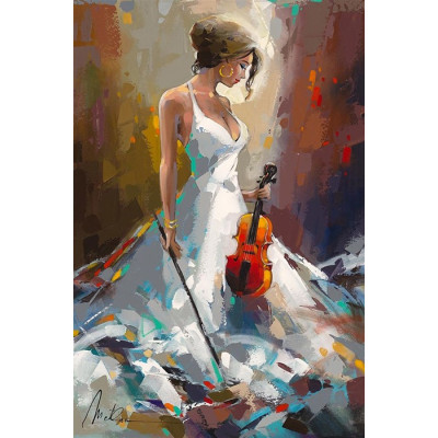 Алмазна мозаїка "Go to art" /178817/ "Перша скрипка" 40*50см на підрамнику