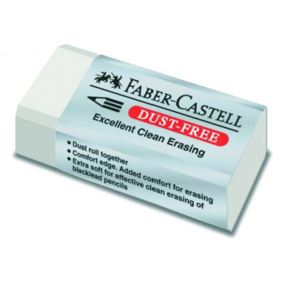 Гумка "Faber-Castell" /187130/ "DUST-FREE" БІЛА, ВІНІЛ (30)