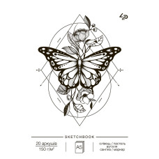 Скетчбук A5/20арк "4PROFI" /28907/ ЧИСТІ, "Tattoo sketchbook" two, 150г/м2