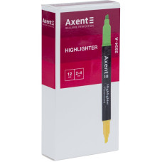 Маркер "Axent" /2534-12-A/ "Highlighter Dual",  2-4 мм клиноп. помаранчевий+жовтий (12/144)