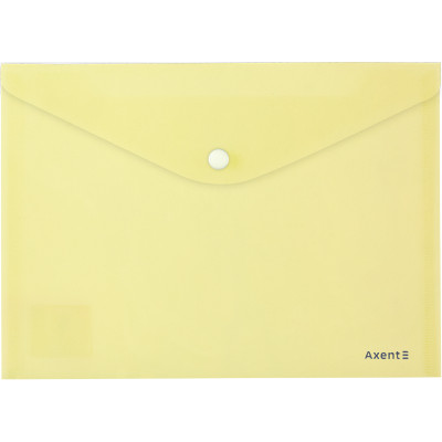 Папка-конверт на кнопці А5 "Axent" /1522-08-A/ Pastelini, жовта (12/360)