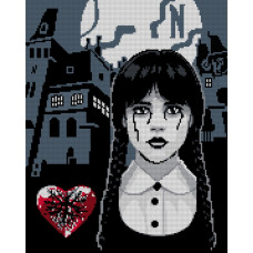 Алмазна мозаїка "SANTI" /955322/ "Wednesday. Secrets of Nevermore", 40*50 см
