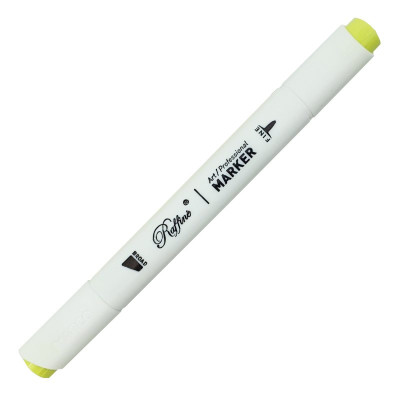 Скетч Маркер двосторонній "Raffine" /7800-6CB/ (G804)  Yellow Green  (6)