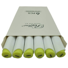 Скетч Маркер двосторонній "Raffine" /7800-6CB/ (G804)  Yellow Green  (6)