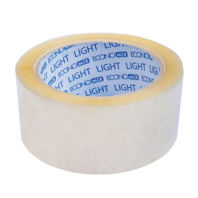 Скотч пакувальний "Economix Light" /E47815/ 45мм*100яр (40мкм) прозорий (1/36)