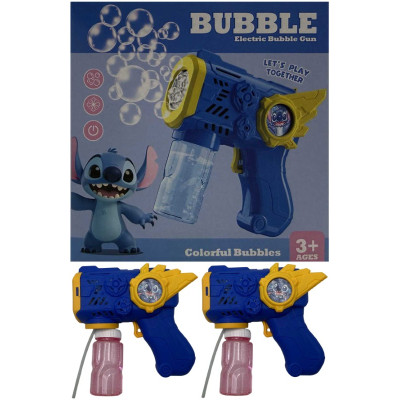 Мильні бульбашки- пістолет /013-5/ Bubble Gun "Стіч" 14*13см у коробці (1/120)