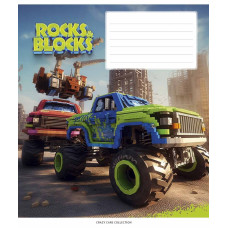 Зошит уч. "Star" 24арк.== /3280L/ "Rocks&Blocks" ВД-лак (хлопчик) (25/200)