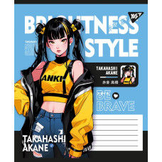 Зошит уч. "YES" 18арк.# /767755/ "Brightness style" (25/400)