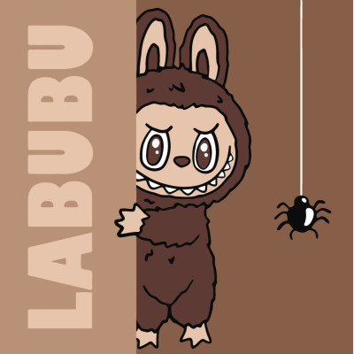 Картина за номерами "Ідейка" /KHO1302/ "Хованки Лабубу Labubu" 25*25см