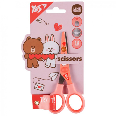 Ножиці "Yes" 13см /480441/ "Line Friends"  з принтом на лезі (1/12/360)
