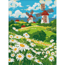 Алмазна мозаїка "Ідейка" /AMO8148/ "Поле ромашок" 30*40см