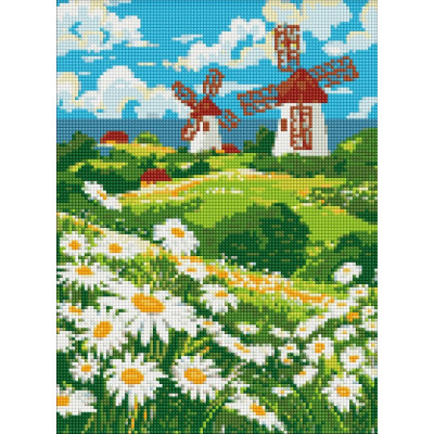 Алмазна мозаїка "Ідейка" /AMO8148/ "Поле ромашок" 30*40см