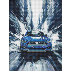 Алмазна мозаїка "Ідейка" /AMO8249/ "Синій мустанг" 30*40см