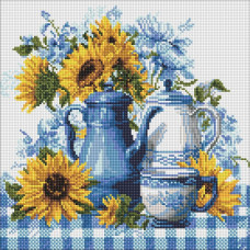 Алмазна мозаїка "Ідейка" /AMO8342/ "Сонячна кава" 40*40см
