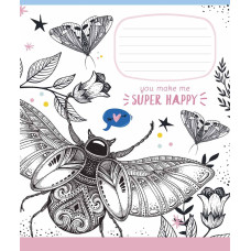 Зошит уч. "Школярик" 12арк.== /2945L/ "The colors of happiness" (дівчинка) (30/300)