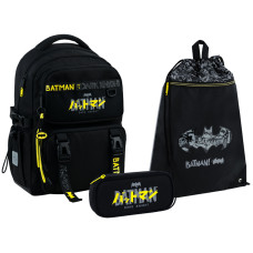 Набір "Kite" /SET_DC26-1022M/  рюкзак + пенал + сумка для взуття 1022 DC Batman (1/6)